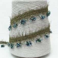 Тесьма с бахрамой и цепочкой Nouveau цвет серебристый